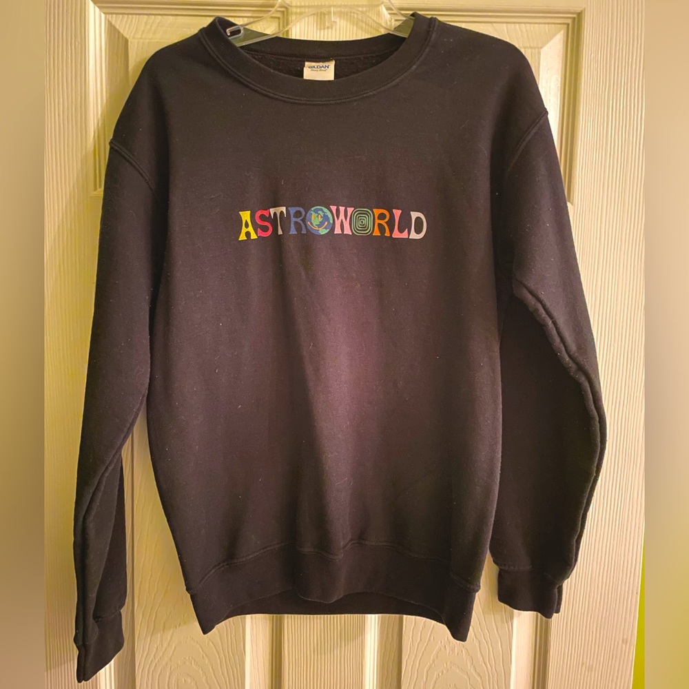 Travis Scott Astroworld Black Crewneck Size S